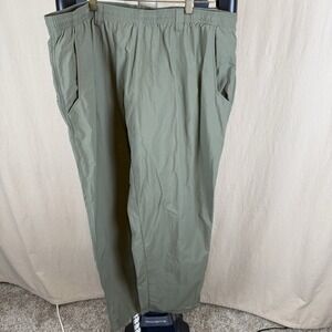 Columbia PFG Pants Mens XXL Green Lightweight Omni Shade Fishing - 32" Inseam